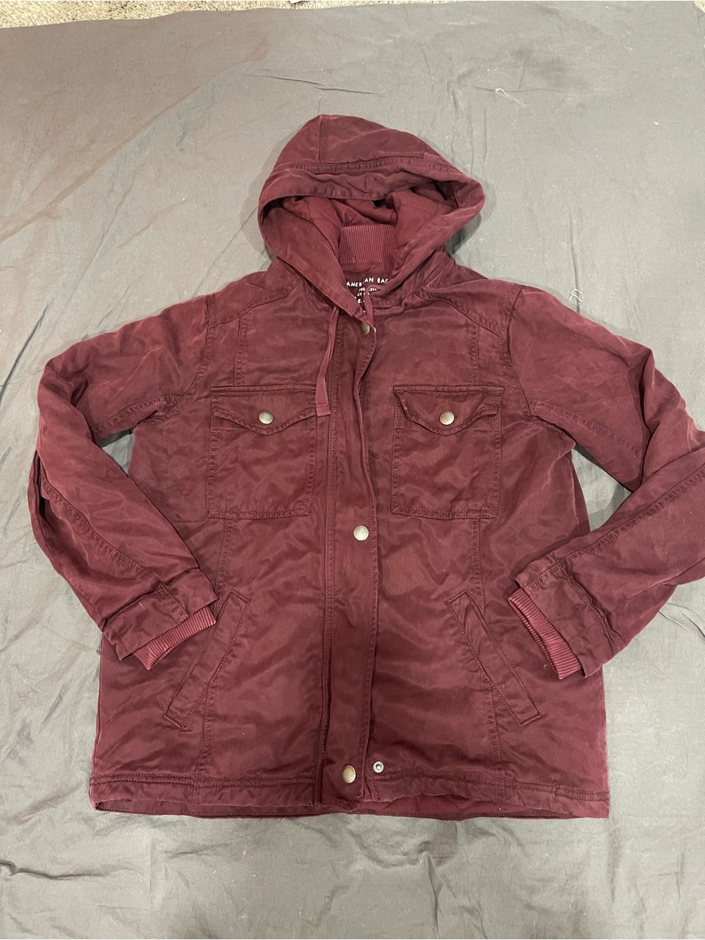 American Eagle Outfitters Maroon Quilted Jacket